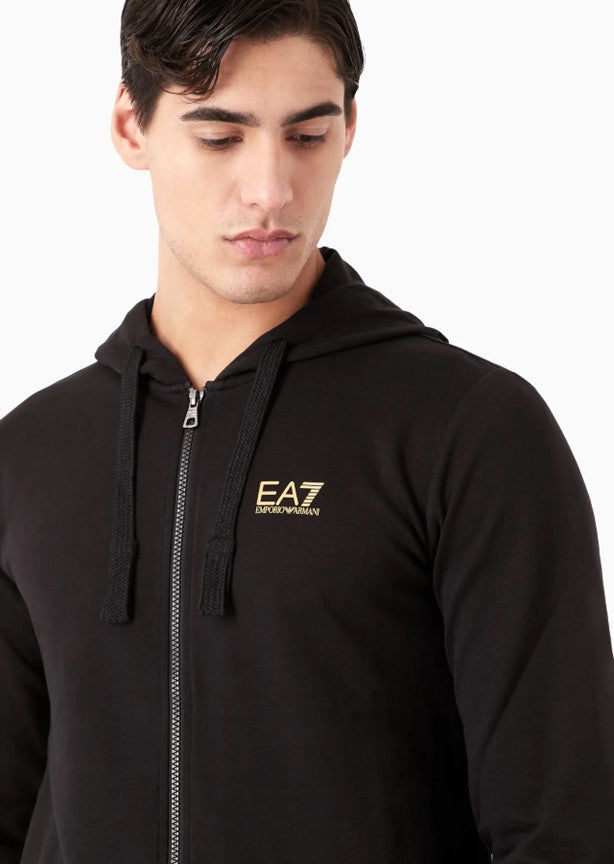 Ea7 black zip on sale hoodie