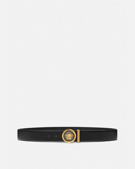 Versace Medusa Biggie Enamel Leather Men's Belt