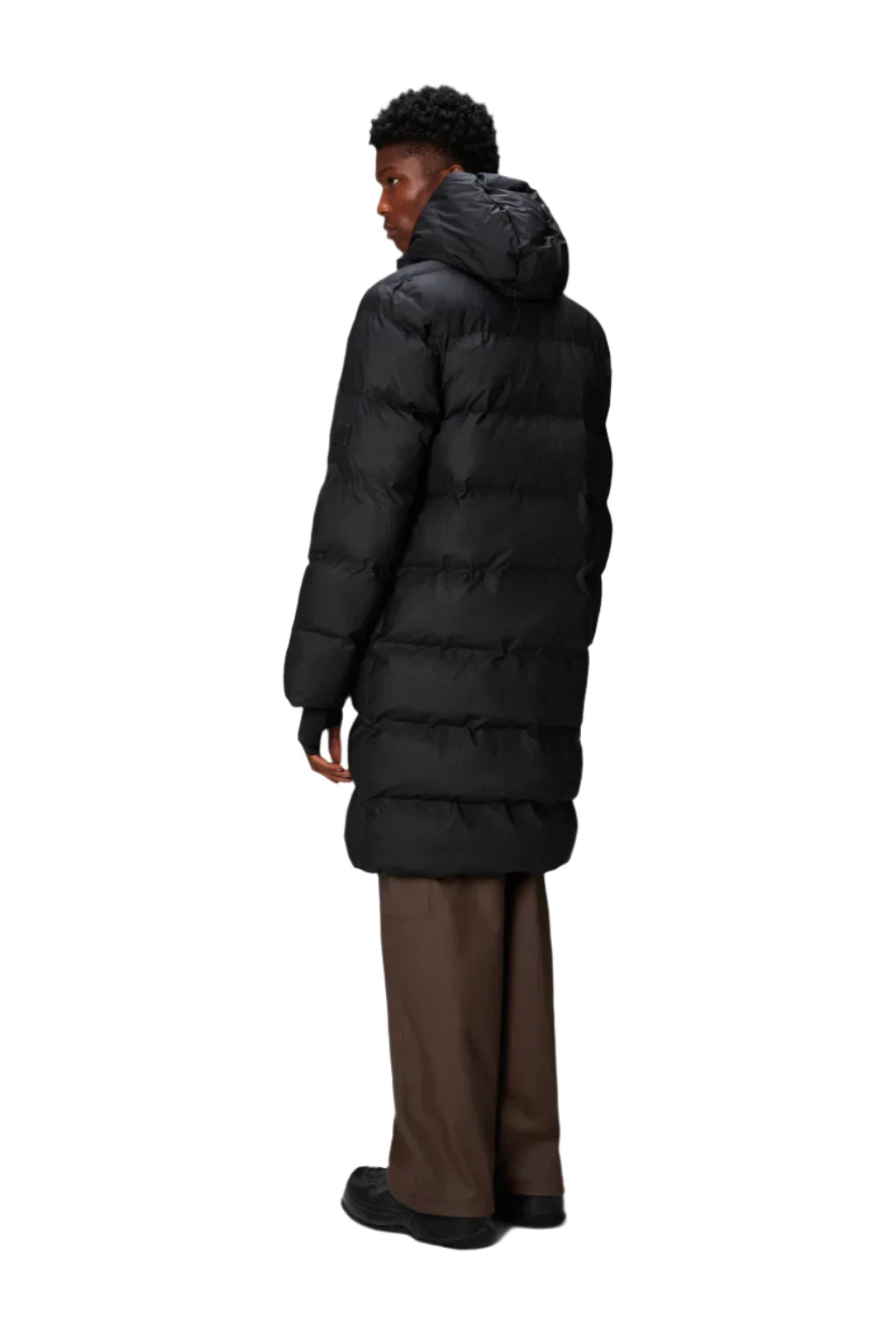 Rains Men's Long Puffer Jacket