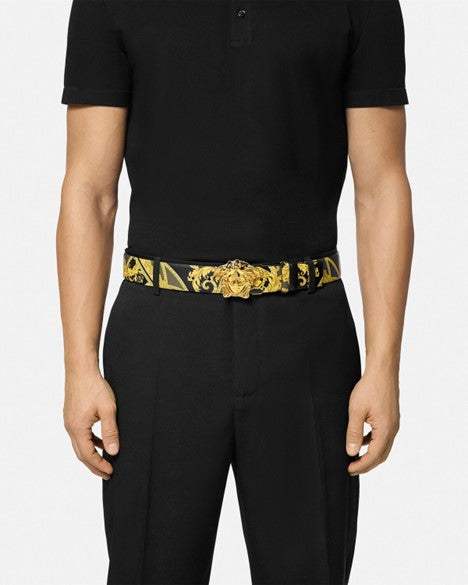 Versace Reversible Barocco Men's Leather Belt