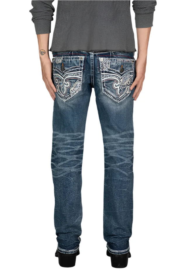 Rock Revival Men's Straight Fit Jeans 32"