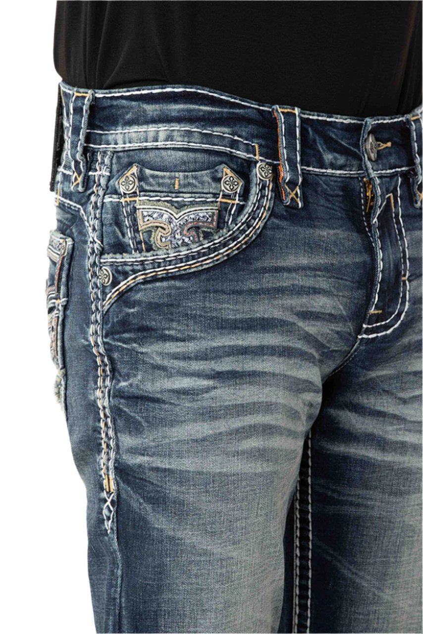 Rock Revival Men's Straight Fit Jeans 32"