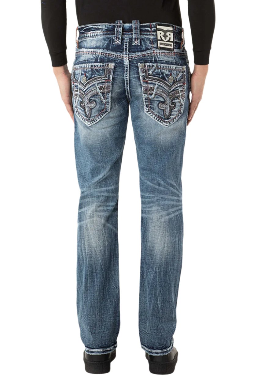 Rock Revival Men's Straight Fit Jeans 32"