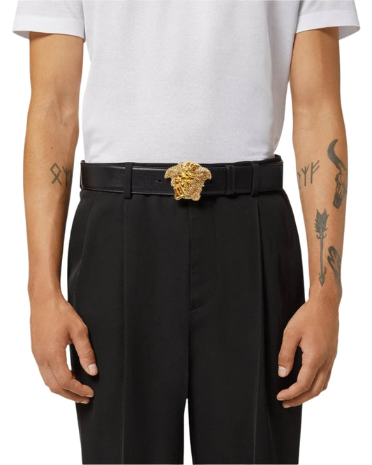 Versace La Medusa Leather Men's Belt