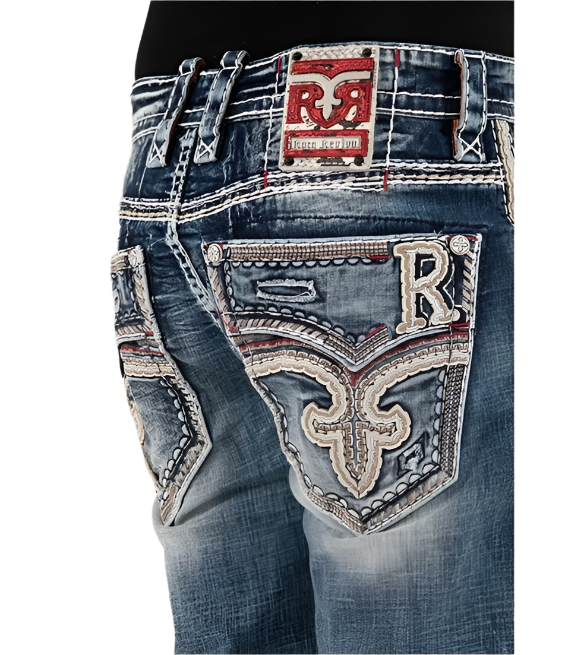 Rock Revival Men's Straight Fit Jeans 32"