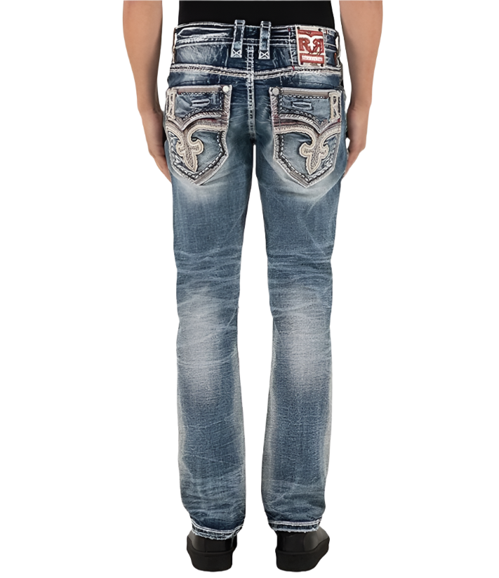 Rock Revival Men's Straight Fit Jeans 32"